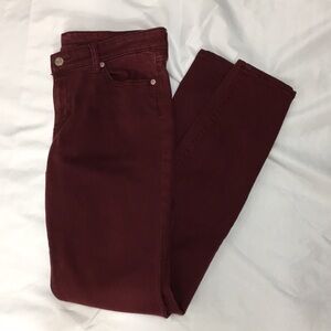 Gap Women’s Maroon Legging Skinny Jeans Size 4 GREAT Condition